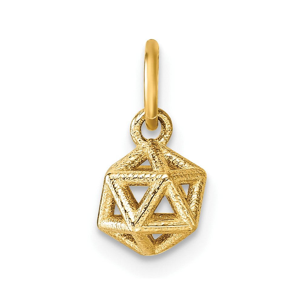 14K Yellow Gold Polished Podium Pendant