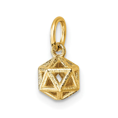 14K Yellow Gold Polished Podium Pendant