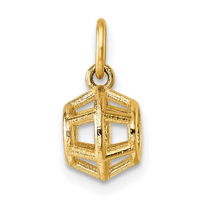 14K Yellow Gold Polished Pentagonal Shape Pendant