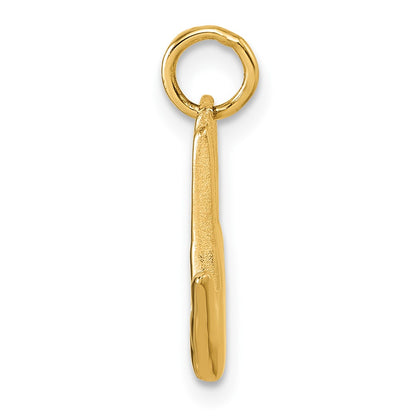 14K Yellow Gold Polished Live Long and Prosper Hand Pendant