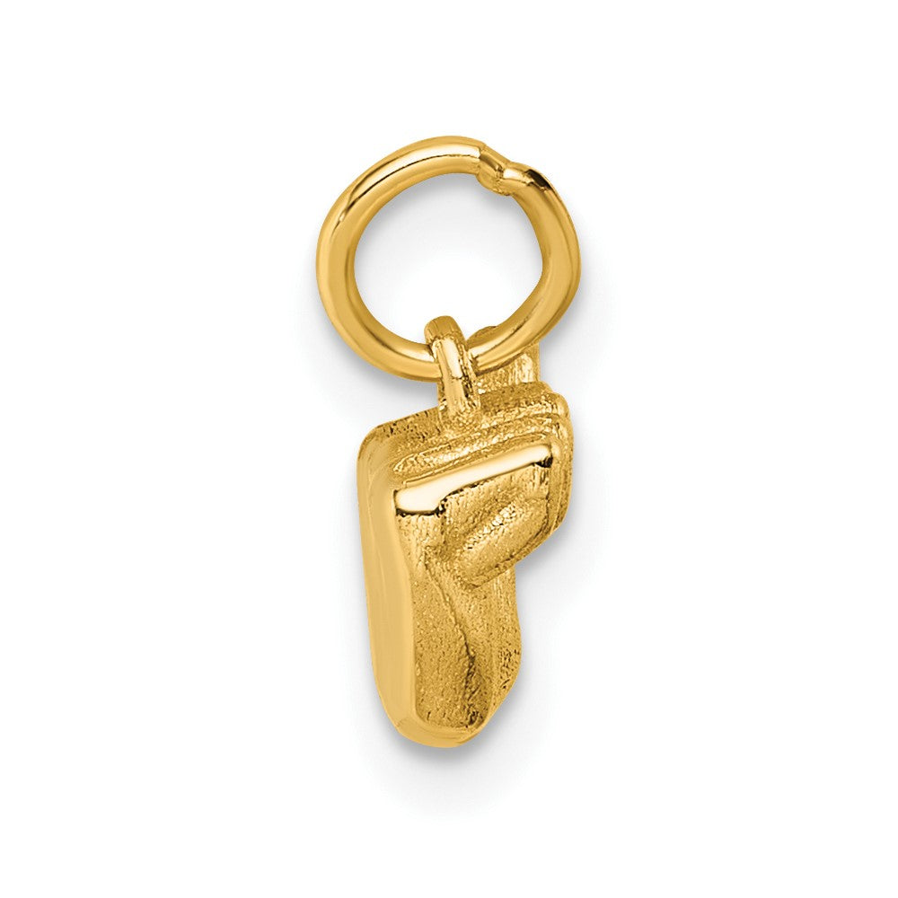 14K Yellow Gold American Sign Language Alphabet Fingerspelling Sign Pendant
