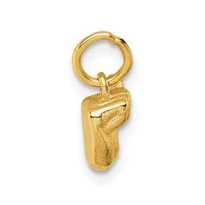 14K Yellow Gold American Sign Language Alphabet Fingerspelling Sign Pendant