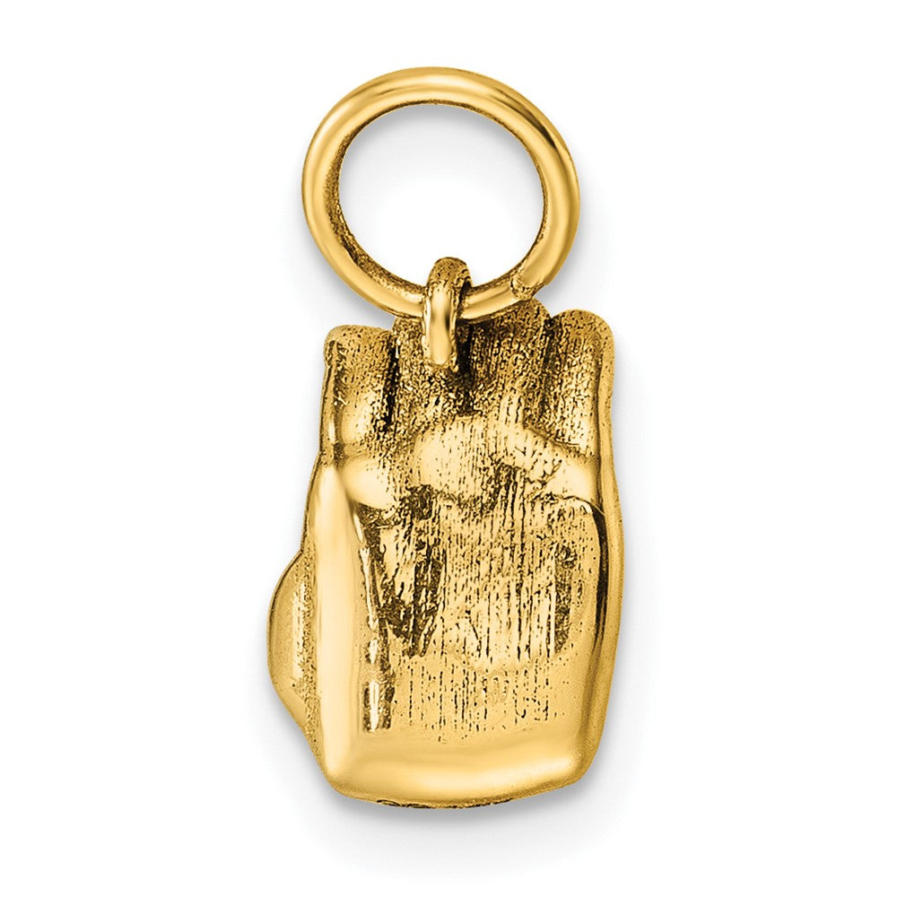 14K Yellow Gold American Sign Language Alphabet Fingerspelling Sign C Pendant
