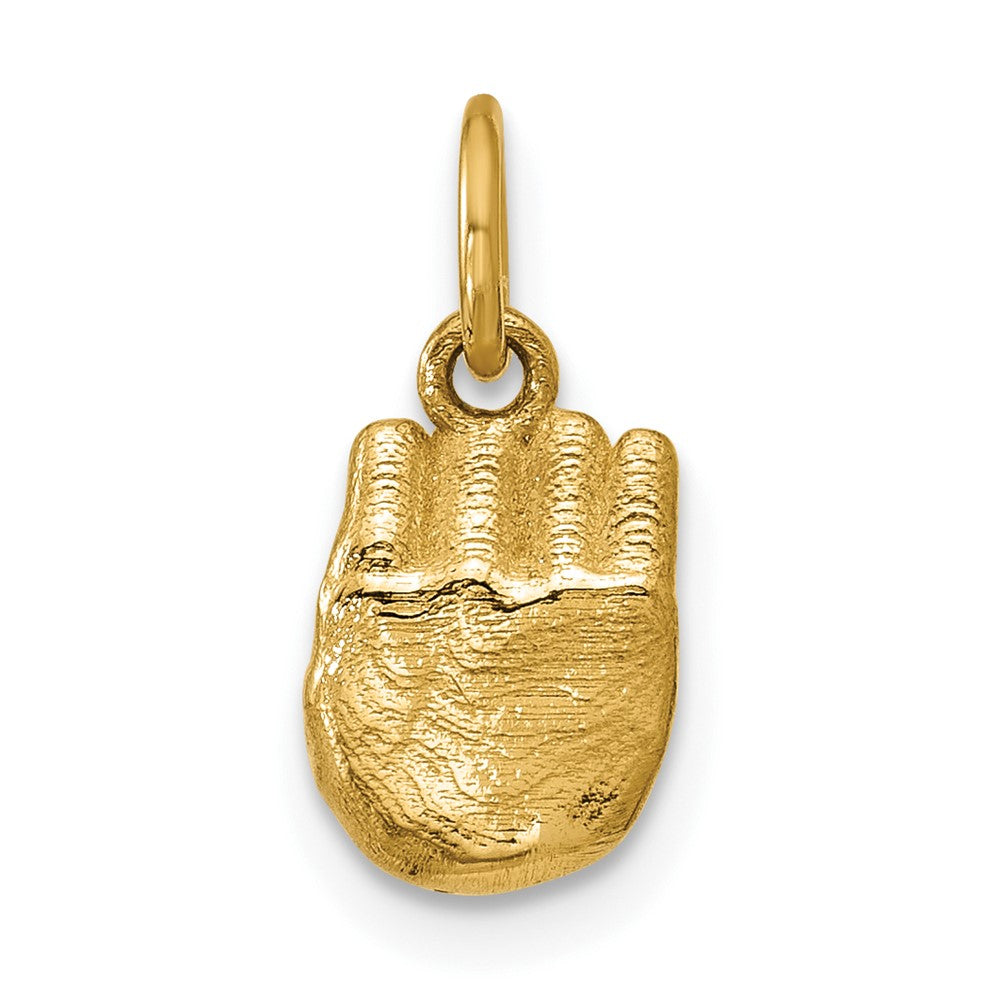 14K Yellow Gold American Sign Language Alphabet Fingerspelling Sign E Pendant