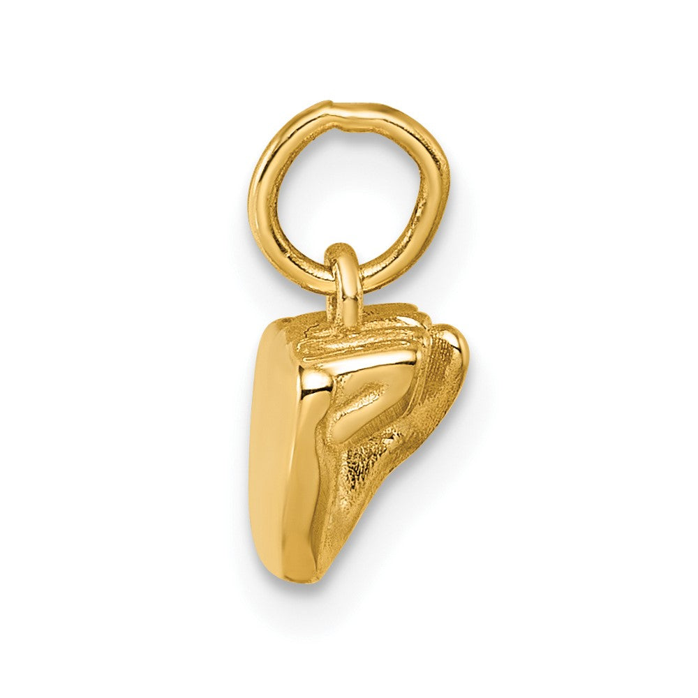 14K Yellow Gold American Sign Language Alphabet Fingerspelling Sign S Pendant