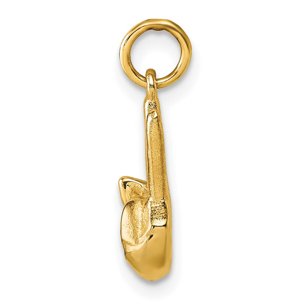 14K Yellow Gold American Sign Language Alphabet Fingerspelling Sign W Pendant