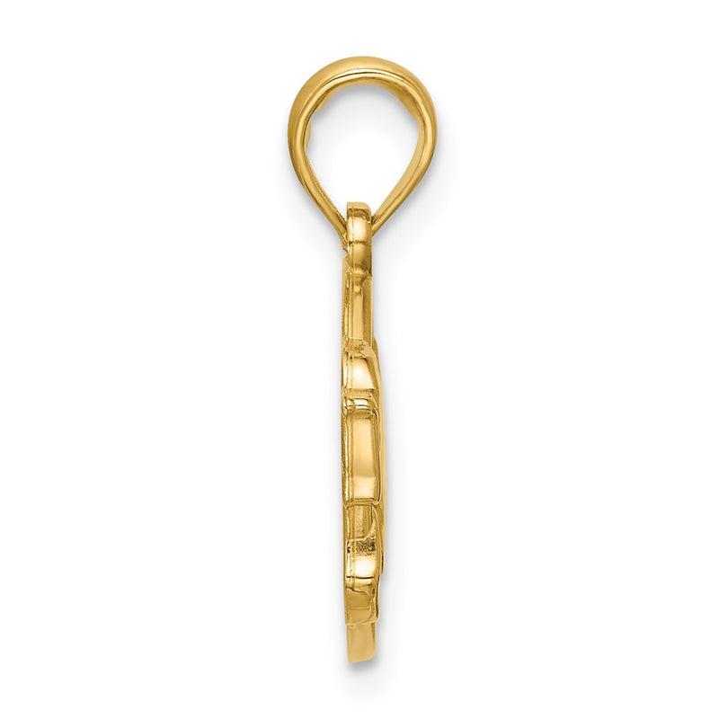 14K Yellow Gold Polished Mustang Pendant