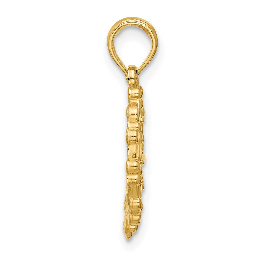 14K Yellow Gold Polished Eiffel Tower Pendant