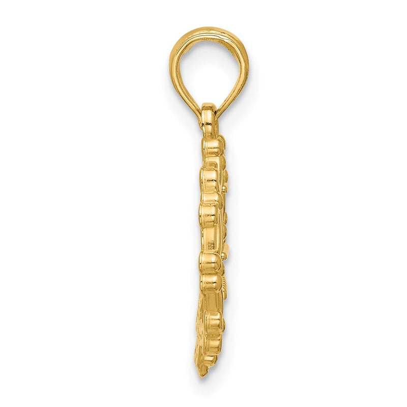 14K Yellow Gold Polished Eiffel Tower Pendant
