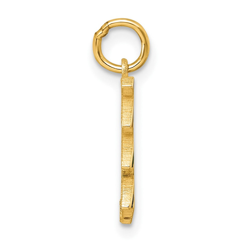 14K Yellow Gold Polished Enameled Rainbow Falls Pendant