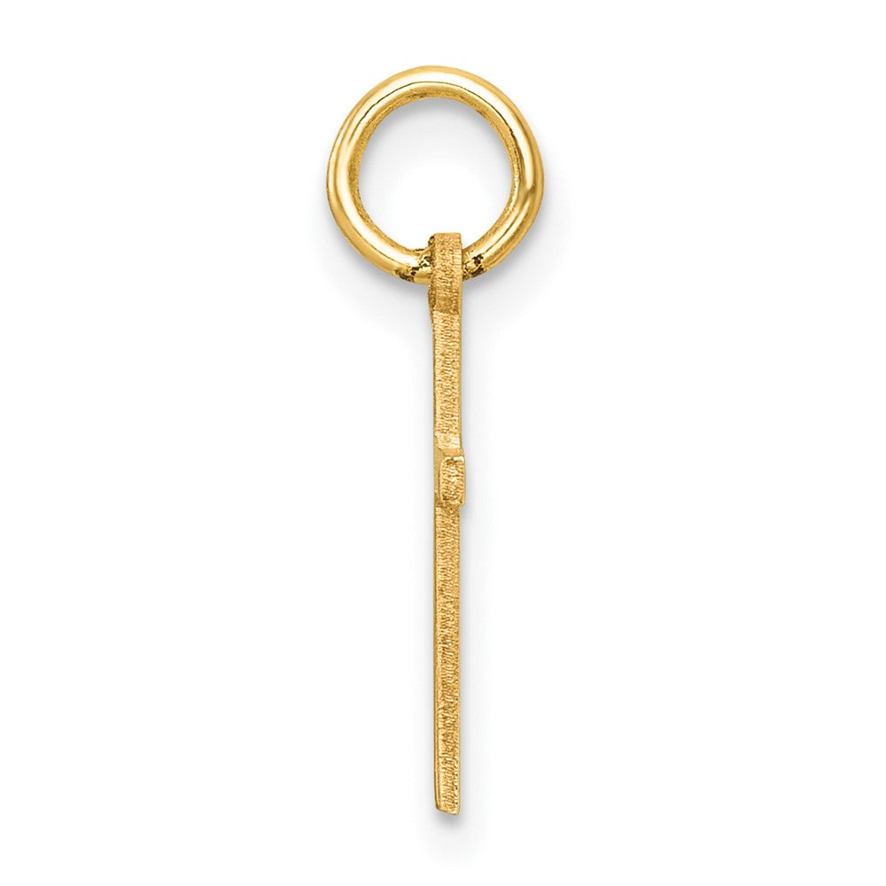 14K Yellow Gold Polished Cross Charm