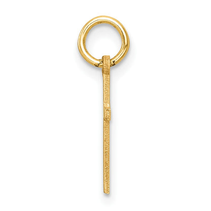 14K Yellow Gold Polished Cross Charm