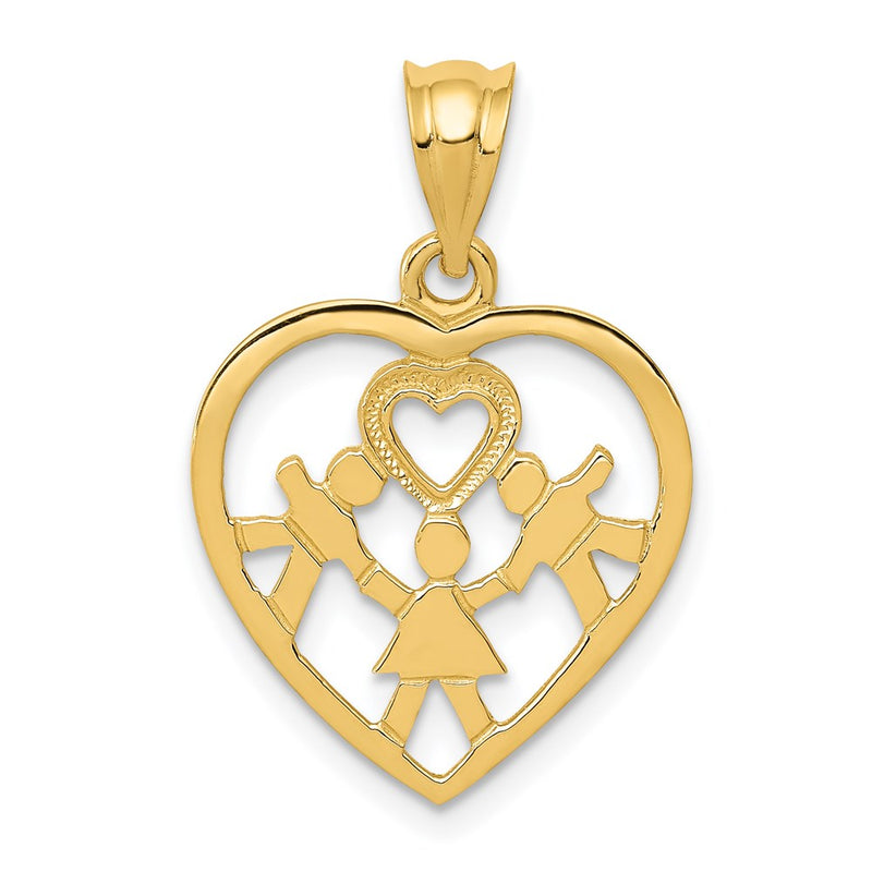 14K Yellow Gold Heart Charm