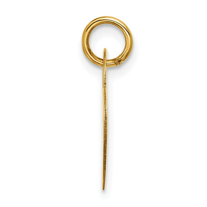 14k Yellow Gold Polished Heart Shaped Disc Pendant