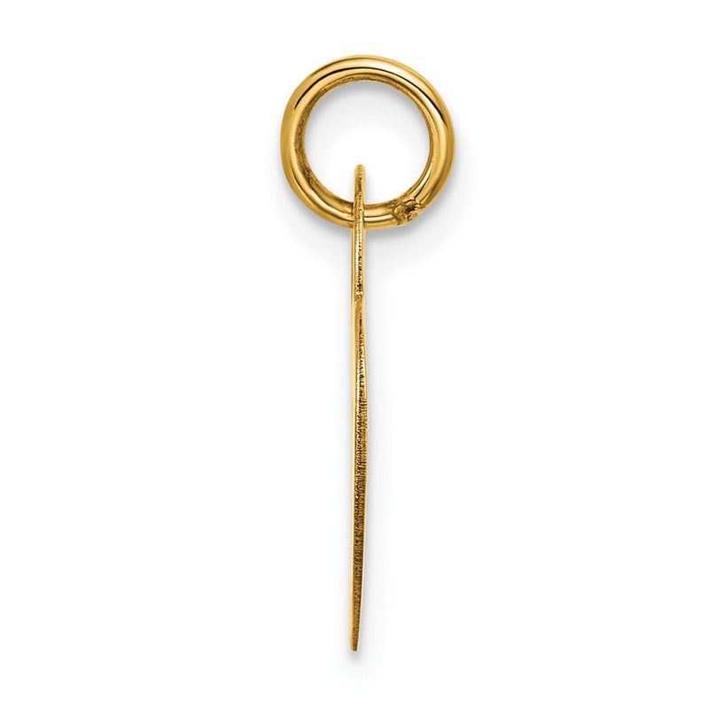 14k Yellow Gold Polished Heart Shaped Disc Pendant