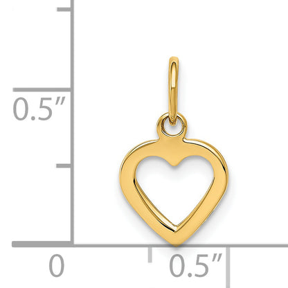 14K Yellow Gold Polished Cut-Out Heart Pendant