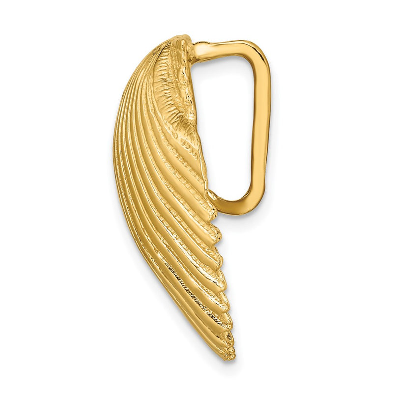 14k Yellow Gold Fits Up To 8mm and 10mm Medium Scallop Shell Slide