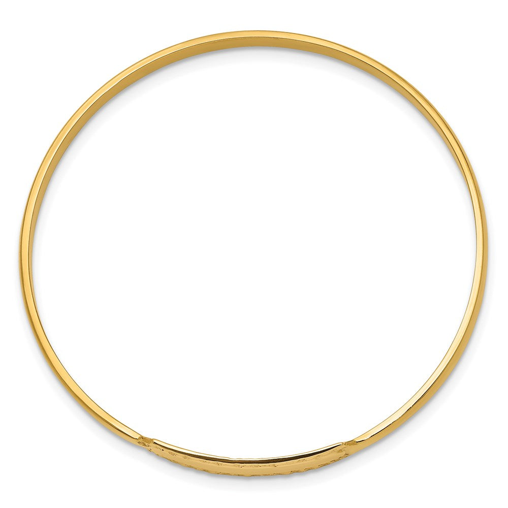 5.5 Inch 14K Slip-On Id Baby Bangle Bracelet