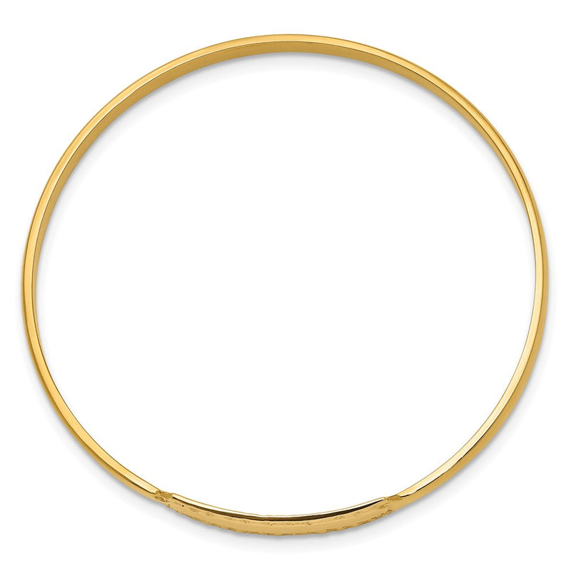 5.5 Inch 14K Slip-On Id Baby Bangle Bracelet