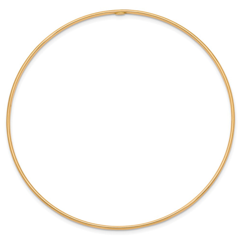8 Inch 14K 1.5mm Polished Slip-On Bangle Bracelet