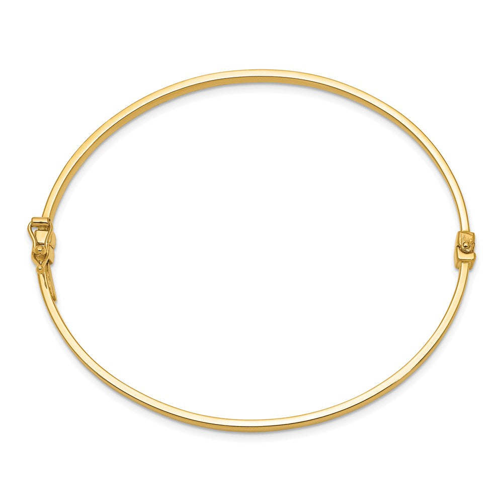 7 Inch 14K Polished Hinged Bangle Bracelet