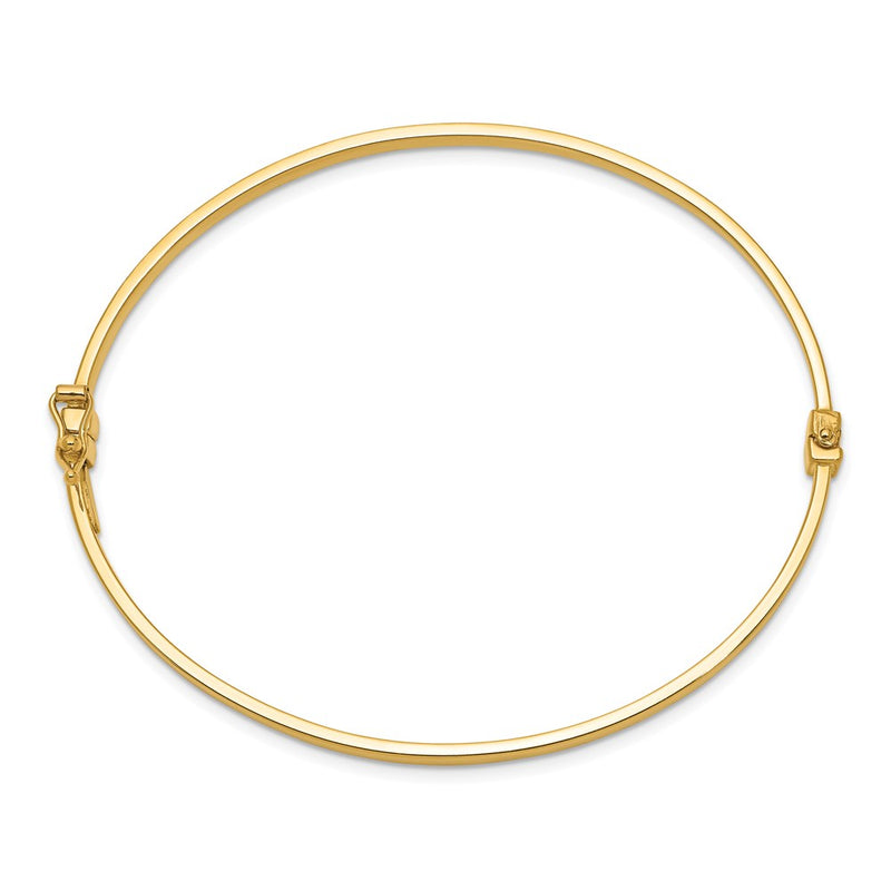 7 Inch 14K Polished Hinged Bangle Bracelet