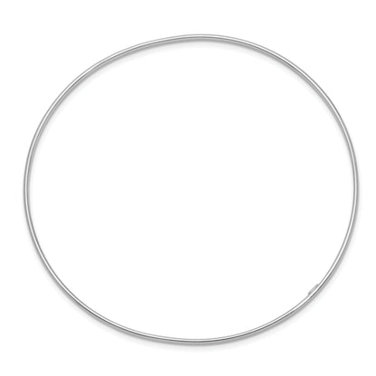 8 Inch 14K White Gold 1.5mm Polished Slip-On Bangle Bracelet
