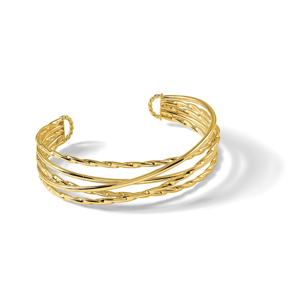 14k-yellow-gold-polished-multi-tube-cuff-bangle-db681
