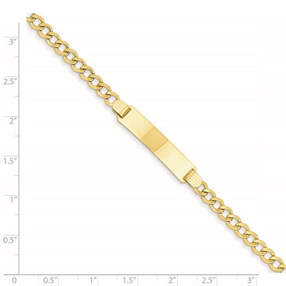 8 Inch 14K Semi-Solid Curb Link 6.75mm Id Bracelet