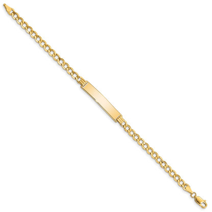 7 Inch 14K Semi-Solid Curb Link 6.75mm Id Bracelet