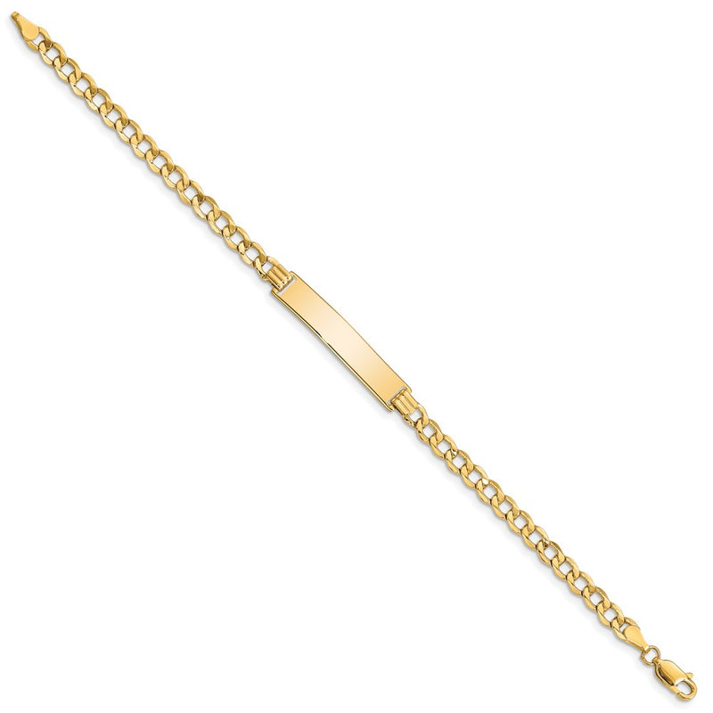 8 Inch 14K Semi-Solid Curb Link 6.75mm Id Bracelet