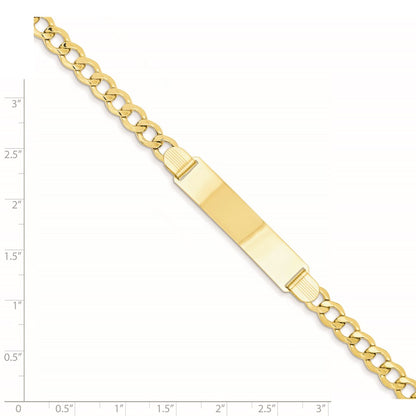 7 Inch 14K Semi-Solid Curb Link 5.9mm Id Bracelet