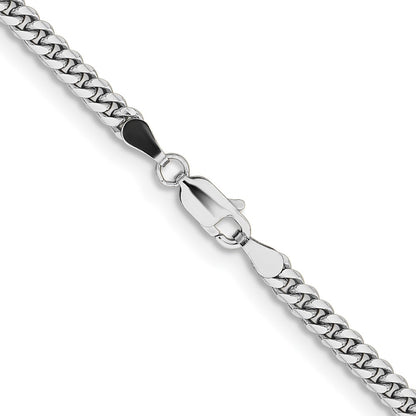14K White Gold Wg 3.5mm Solid Miami Cuban Chain Necklace