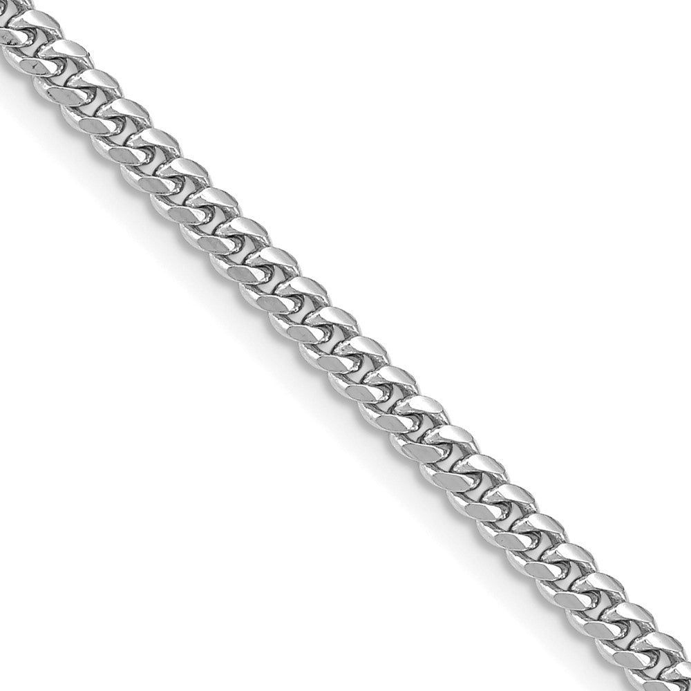 14K White Gold Wg 3.5mm Solid Miami Cuban Chain Necklace