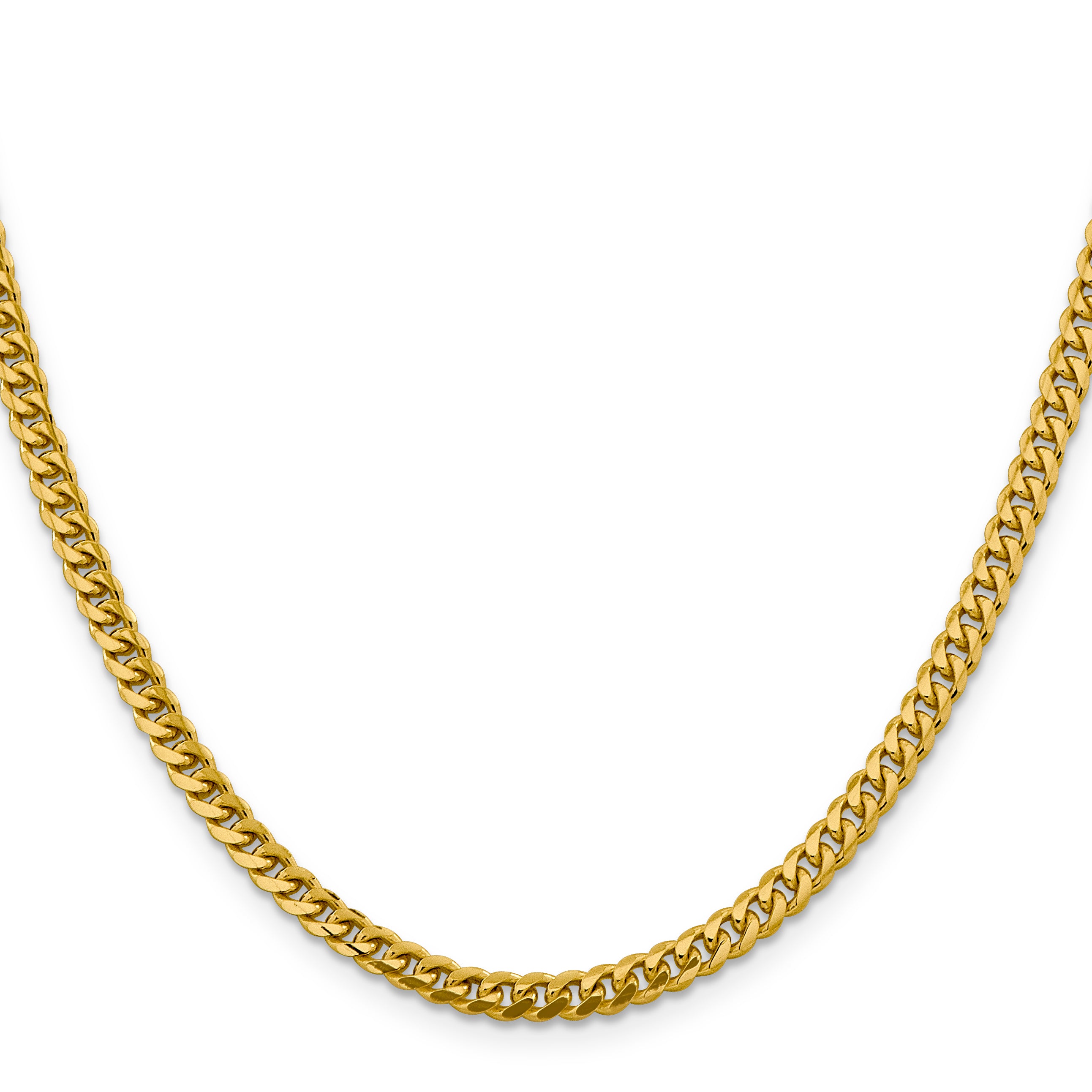 14K 24 inch 4.25mm Solid Miami Cuban Link with Lobster Clasp Chain Necklace