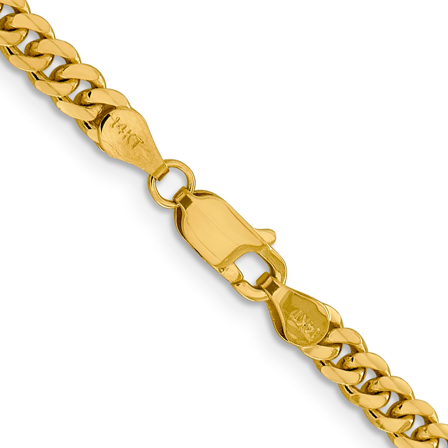 14K 22 inch 4.25mm Solid Miami Cuban Link with Lobster Clasp Chain Necklace