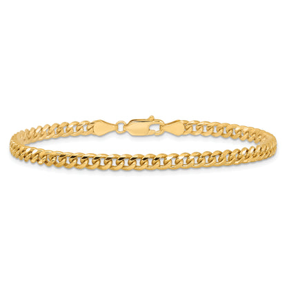 14k 4.25mm Solid Miami Cuban Chain Anklet