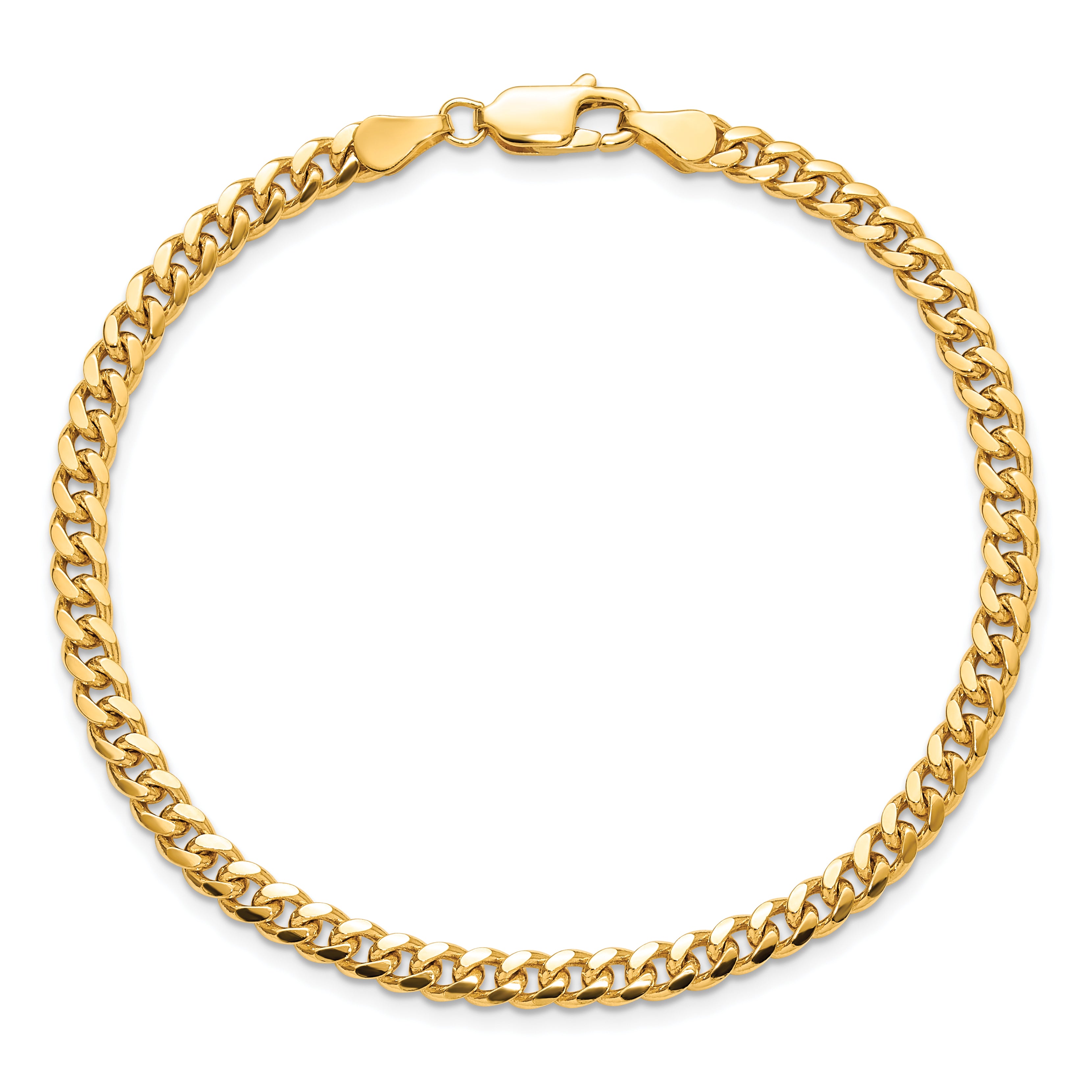 14k 4.25mm Solid Miami Cuban Chain Anklet