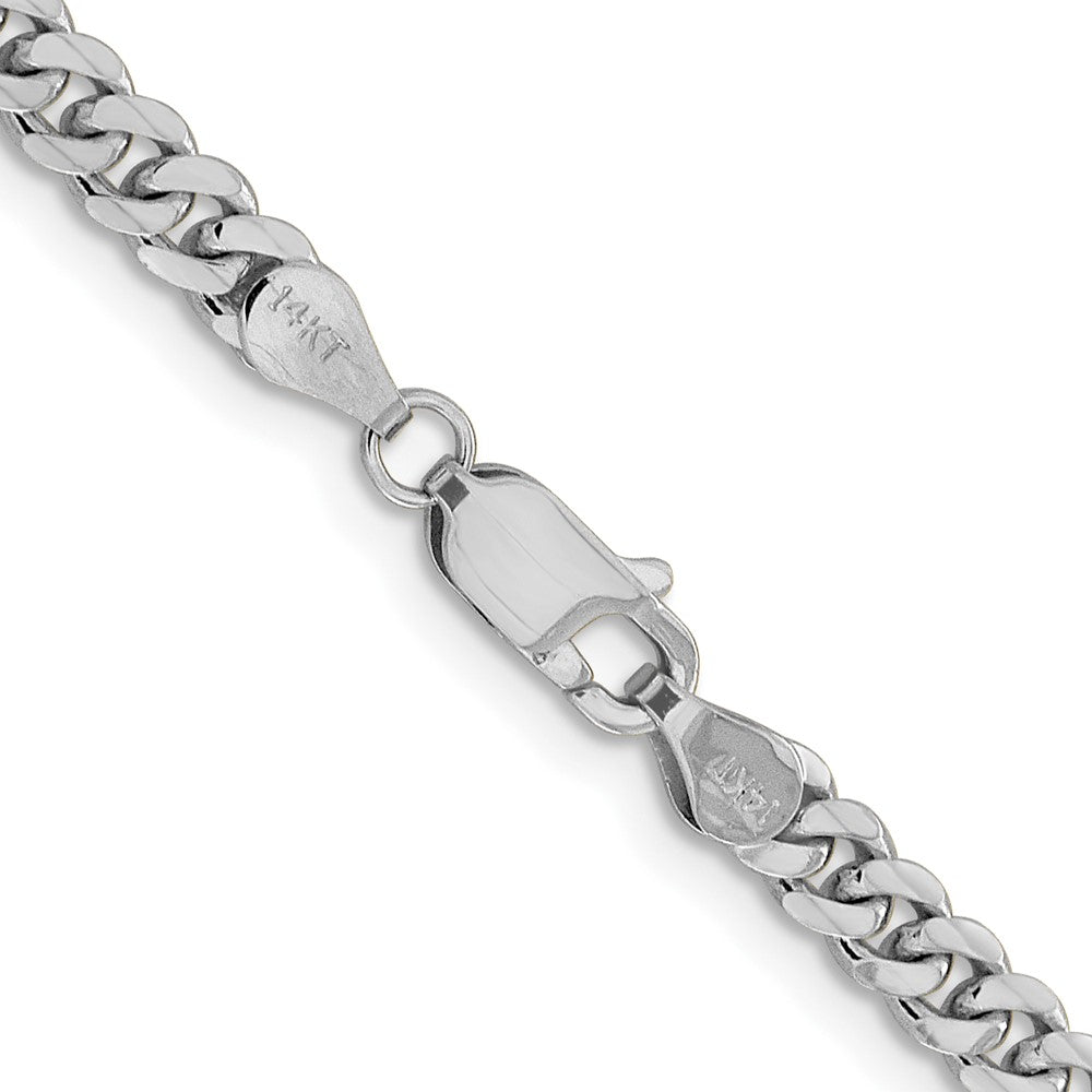 24 Inch 14K White Gold Wg 4.25mm Solid Miami Cuban Chain Necklace