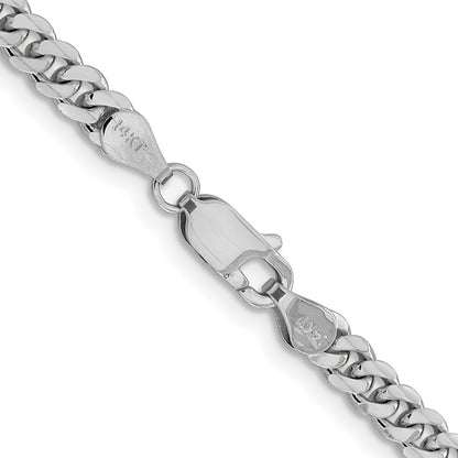 24 Inch 14K White Gold Wg 4.25mm Solid Miami Cuban Chain Necklace