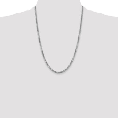 24 Inch 14K White Gold Wg 4.25mm Solid Miami Cuban Chain Necklace