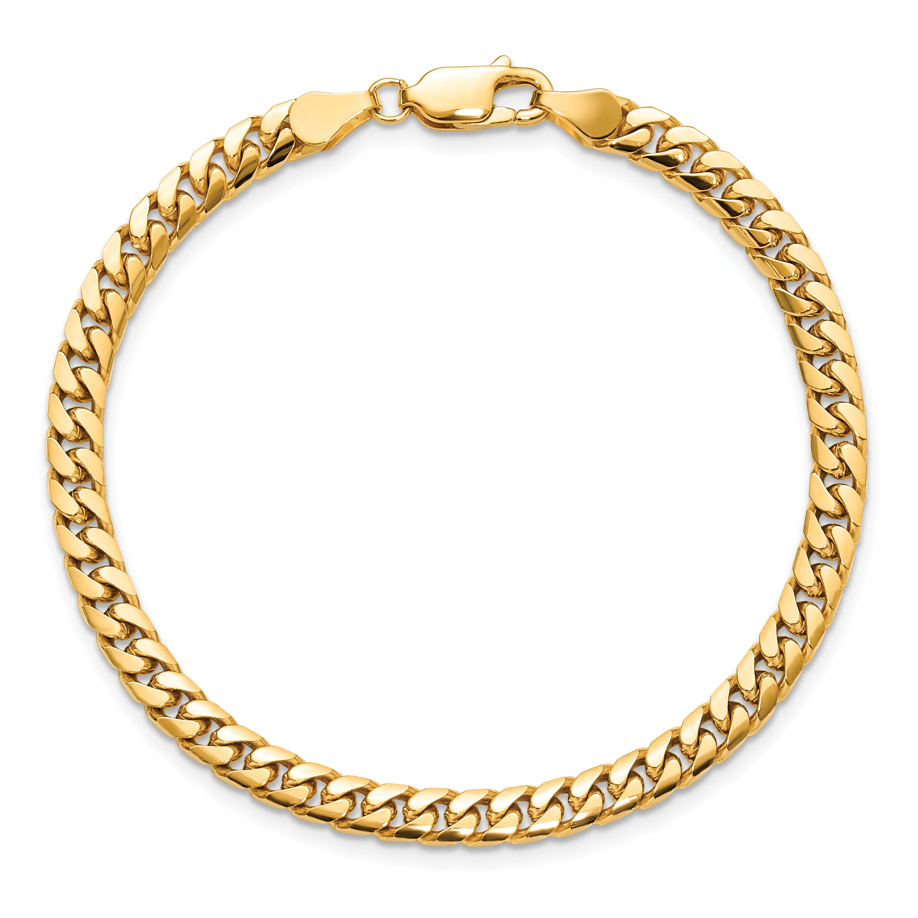 14k 4.3mm Solid Miami Cuban Chain Anklet