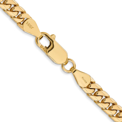 14K 20 inch 5mm Solid Miami Cuban Link with Lobster Clasp Chain Necklace