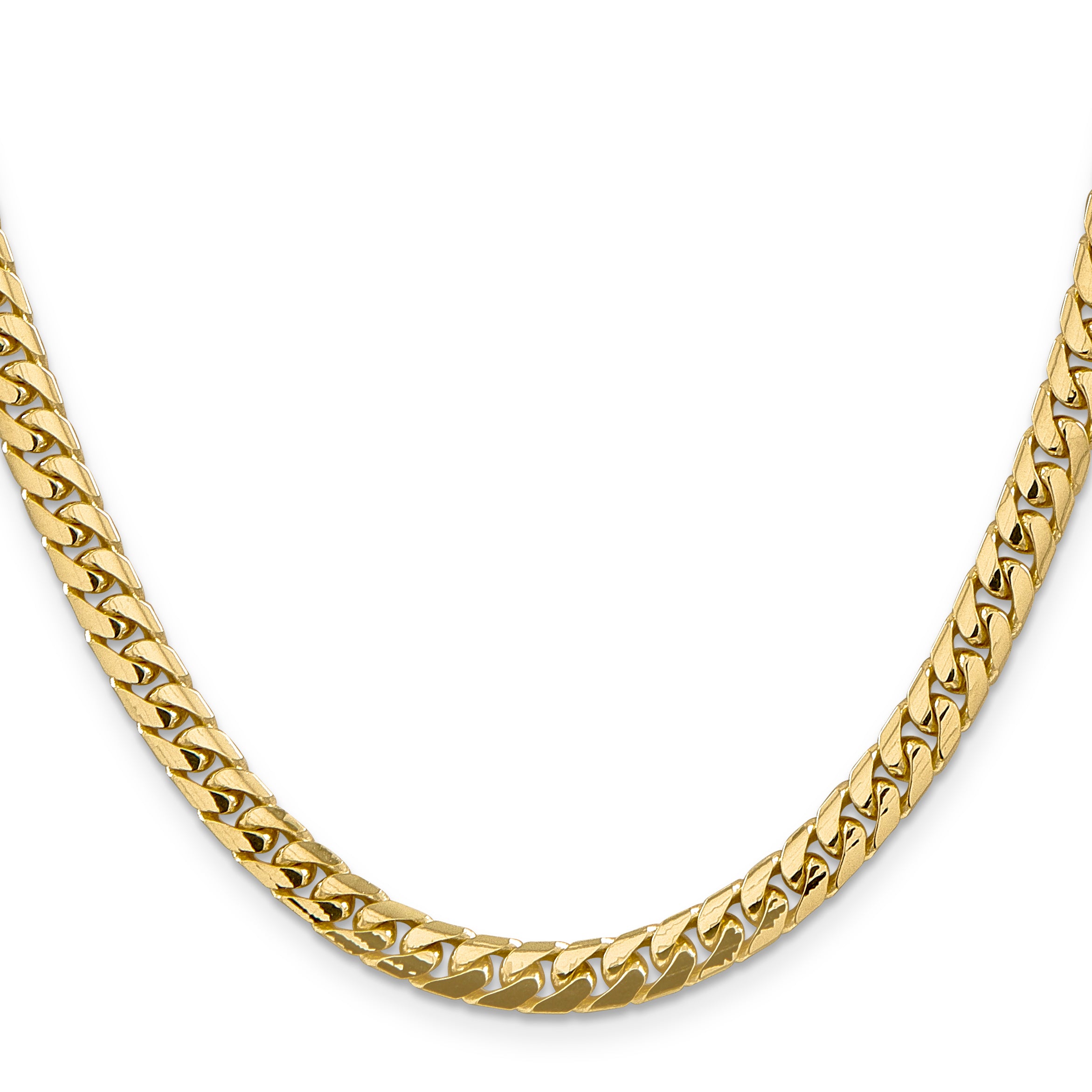 14K 20 inch 5.5mm Solid Miami Cuban Link with Lobster Clasp Chain Necklace