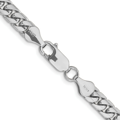 14K White Gold 26 Inch 5.5mm Solid Miami Cuban Link With Lobster Clasp Chain