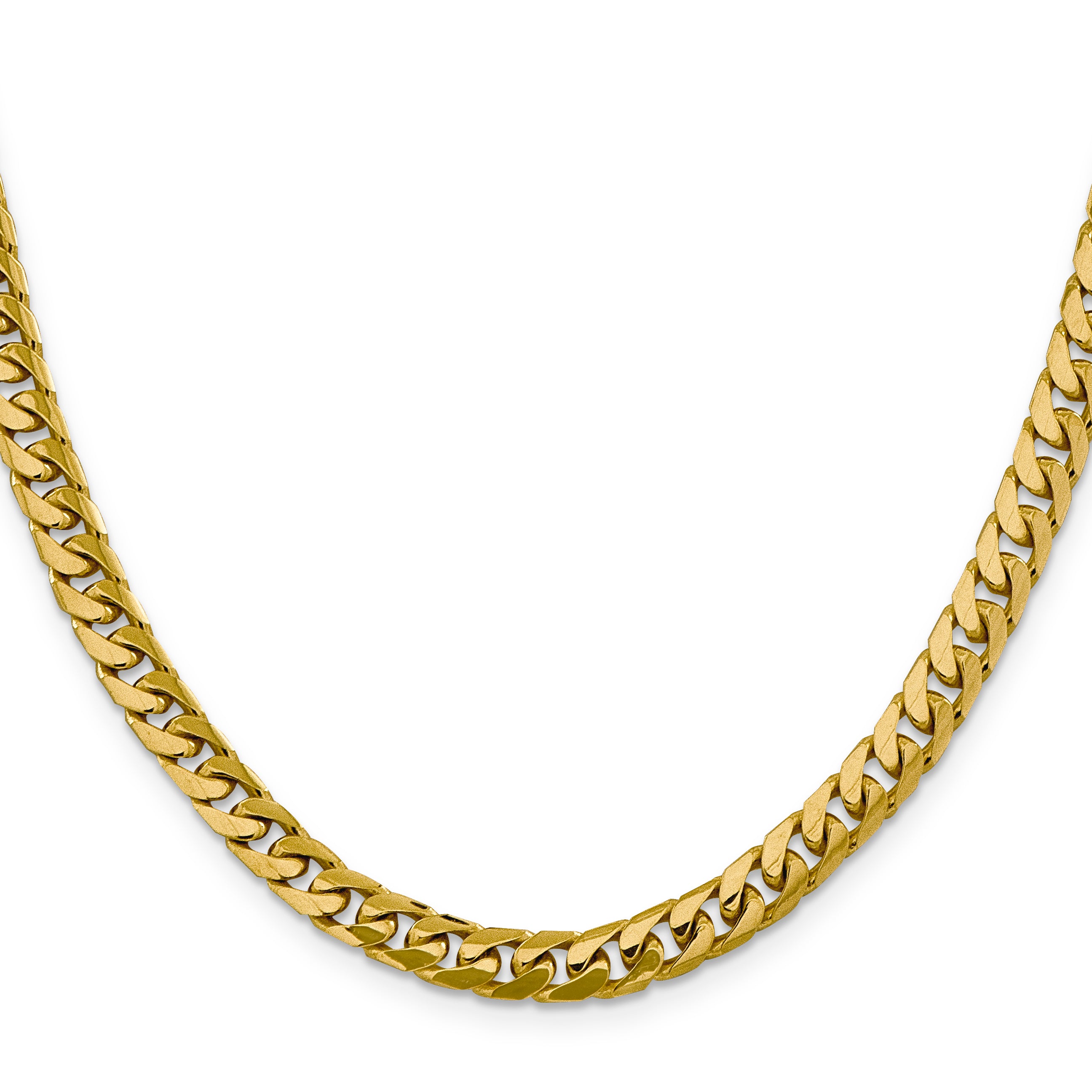14K 24 inch 6.25mm Solid Miami Cuban Link with Lobster Clasp Chain Necklace