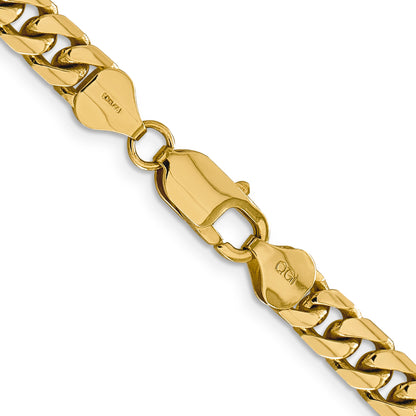 14K 24 inch 6.25mm Solid Miami Cuban Link with Lobster Clasp Chain Necklace
