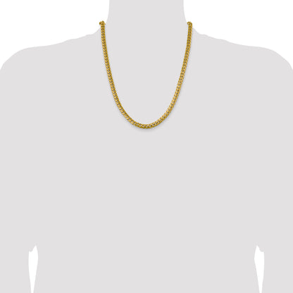14K 22 inch 6.25mm Solid Miami Cuban Link with Lobster Clasp Chain Necklace