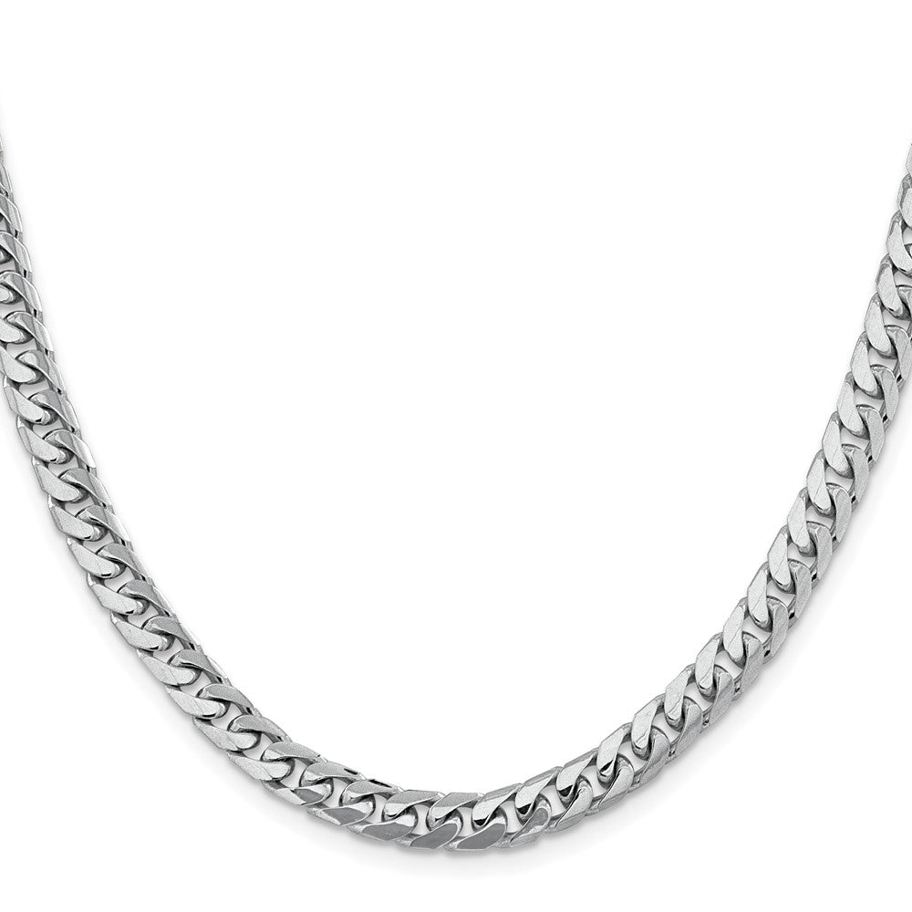 14k White Gold 6.25mm Solid Miami Cuban Chain Necklace