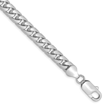 14K White Gold Wg 6.25mm Solid Miami Cuban Chain Bracelet